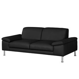 Fredriks Sofa Termon IV 2-Sitzer Schwarz Echtleder 204x82x90 cm (BxHxT) Modern