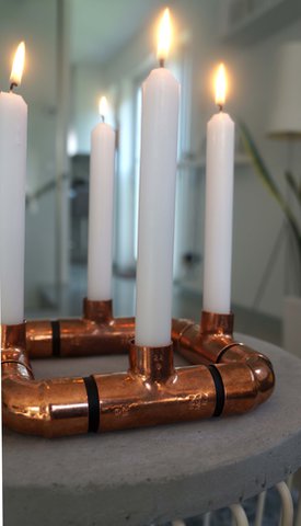 DIY Kupfer-Kerzenständer