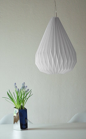 DIY - Origami Lampe - ... geschafft ... ich hab uns eine eigene Lampe in Tropfenform gezaubert