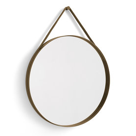 Hay Strap Mirror NO 2 - ø 50 cm / dunkelbraun