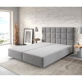 DELIFE Boxspringgestell Dream-Fine 160x200 cm Mikrofaser Grau, Bettgestelle