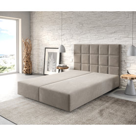 DELIFE Boxspringgestell Dream-Fine 140x200 cm Mikrofaser Beige, Bettgestelle