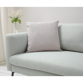 DELIFE Kissen Dalma 50x50 cm Flachgewebe Hellgrau, Kissen