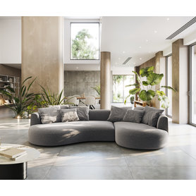 DELIFE Sofa Edina 330x170 cm Bouclé Silbergrau, Big Sofas