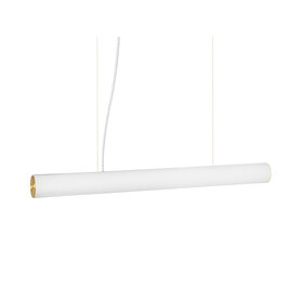 Ferm Living - Vuelta Pendeleuchte II - white/brass - 100cm
