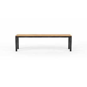 Bank CARL - Wildeiche & Rohstahl L 160 / B 40 / H 45