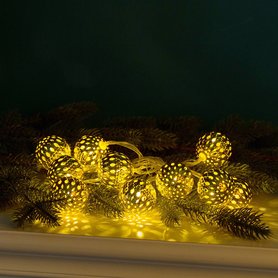 My Flair LED-Lichterkette Lobos PVC/Kupfer 165 cm Breite Gold