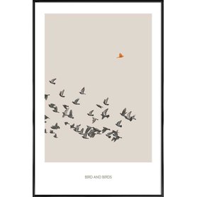 Bird And Birds Gerahmtes Poster