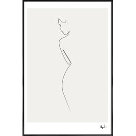 One Line Nude Gerahmtes Poster