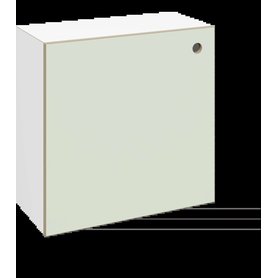stocubo – 1:1 Modul, h. Tiefe mit Tür, Korpus: Natur/Weiß, Türfarbe: Natur/Pistazie, Türlochposition: oben/rechts