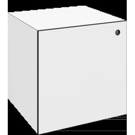 stocubo – 1:1 Modul, mit Tür, Korpus: Schwarz/Weiß, Türfarbe: Schwarz/Weiß, Türlochposition: oben/rechts