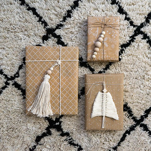 3 Boho-Anhänger für Tannenbaum oder Geschenke 3 Boho-Anhänger für Tannenbaum oder Geschenke