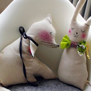 Süße Osterkissen "Fuchs und Hase" nähen Süße Osterkissen "Fuchs und Hase" nähen