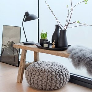 Ideen für Strick-Poufs Ideen für Strick-Poufs