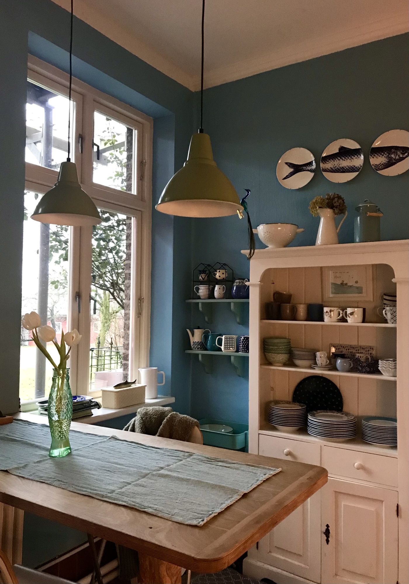 Wandfarbe Blau