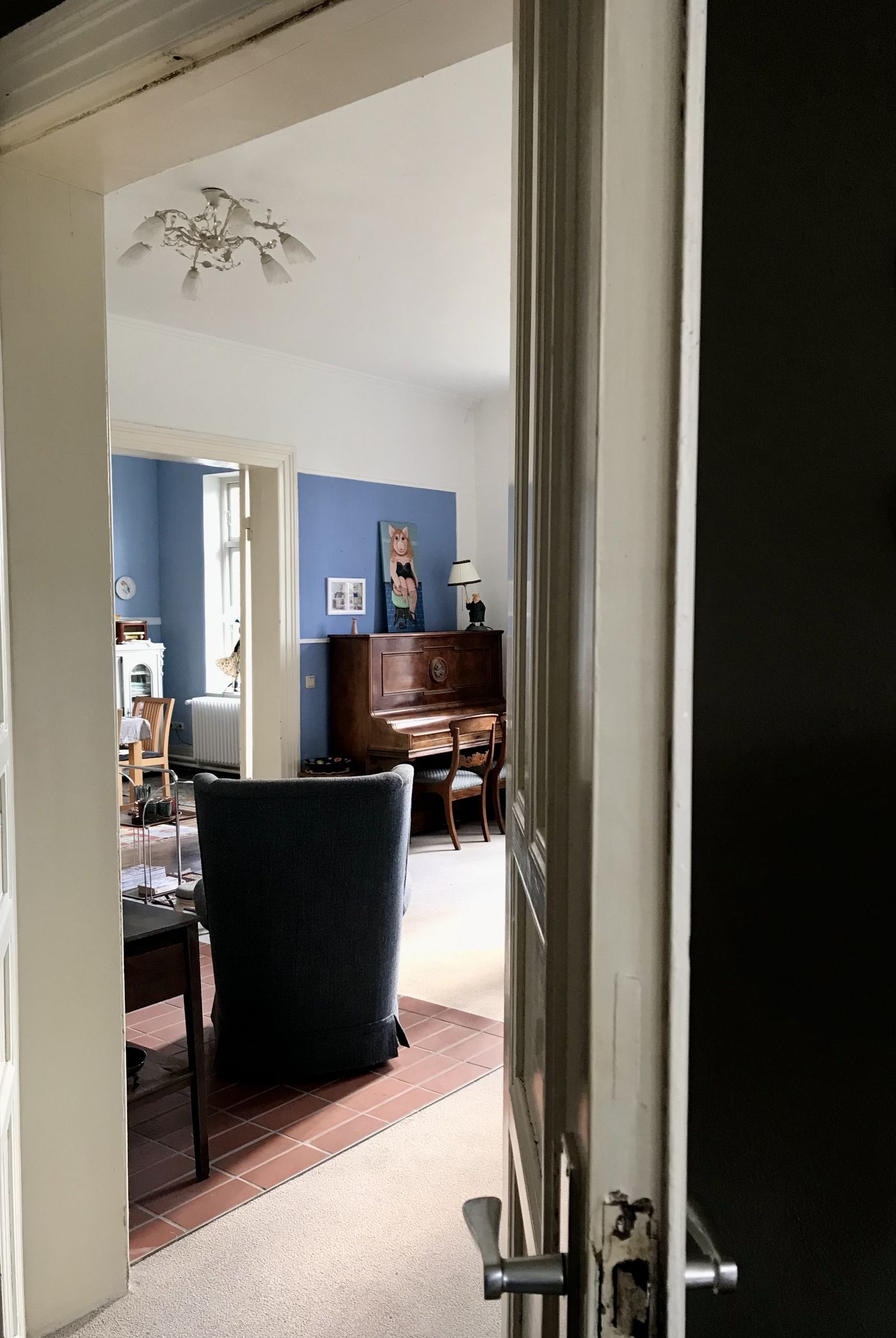 Wandfarbe Blau