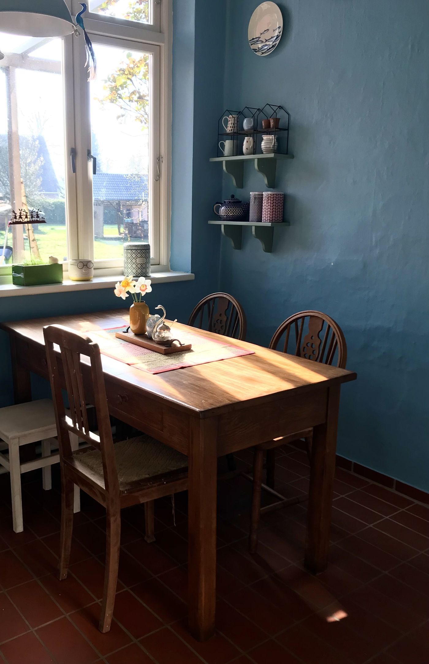 Wandfarbe Blau