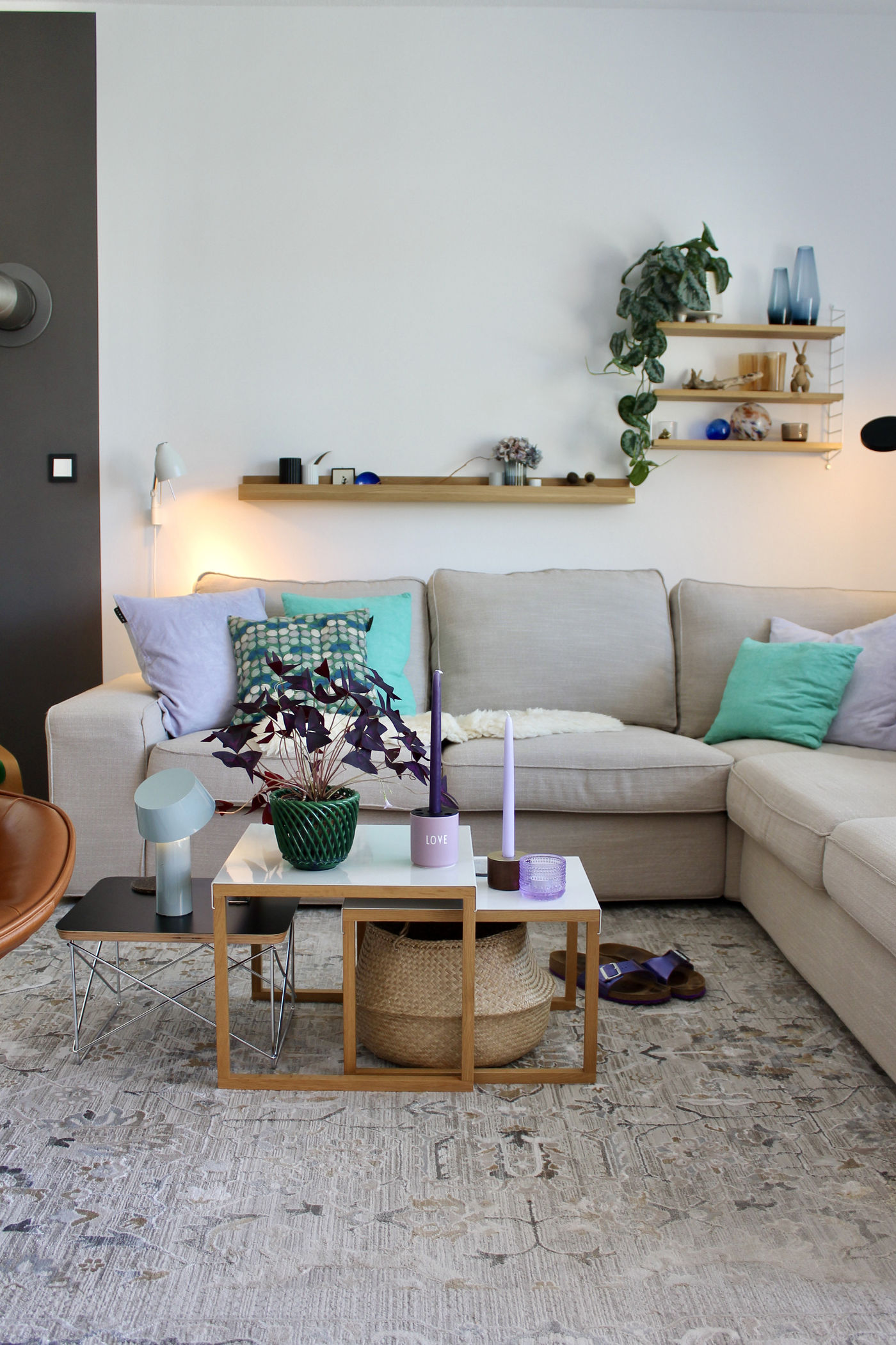 graues ecksofa