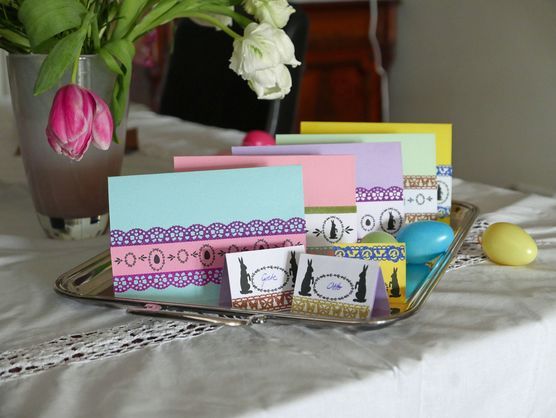 Osterkarten und Tischkarten mit nostalgischen Ostermotiven Osterkarten und Tischkarten mit nostalgischen Ostermotiven