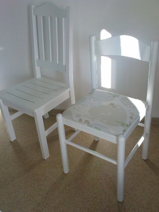 Die weißen Stühle - nachher Die weißen Stühle - nachher