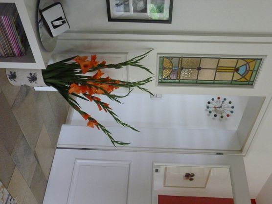 Gladiolen an Ball-Clock Gladiolen an Ball-Clock