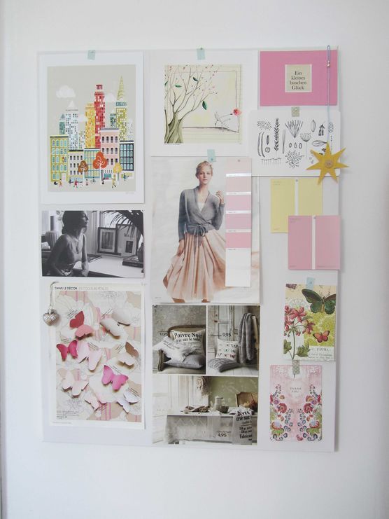 Inspiration board - dies mal in pink/gelb Inspiration board - dies mal in pink/gelb