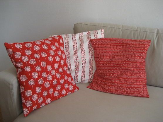 Kissen rot-weiß Kissen rot-weiß