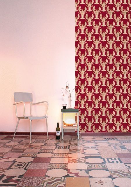 Esszimmer mit Hummertapete Esszimmer mit Hummertapete