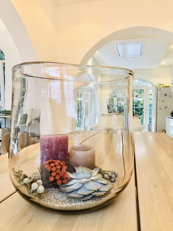 Riesen-Glas mit Pre-Frühlings-Deko ! Riesen-Glas mit Pre-Frühlings-Deko !