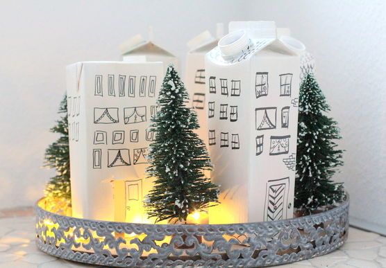 Lichterhäuschen aus Tetra Paks Lichterhäuschen aus Tetra Paks