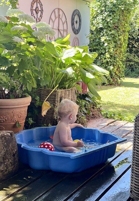 „Einer“ genießt die Hitze „Einer“ genießt die Hitze