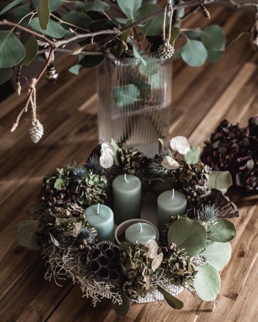 Unser diesjähriger Adventskranz. Selbst Unser diesjähriger Adventskranz. Selbst