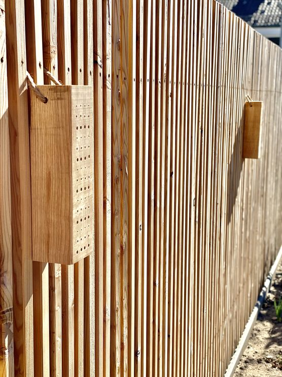 Die ersten Bienenhotels sind Die ersten Bienenhotels sind