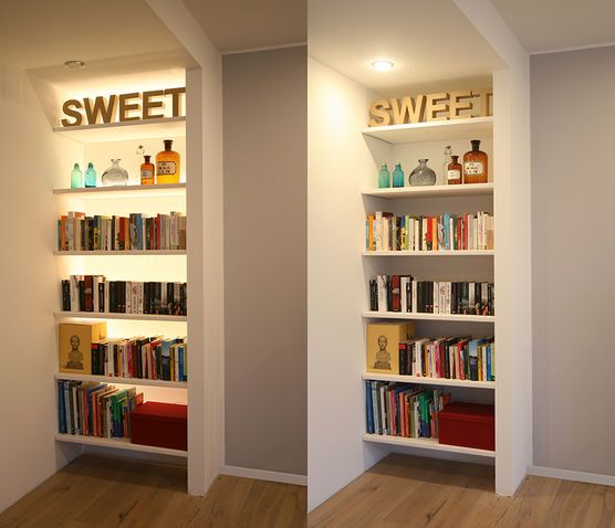 Beleuchtetes Einbauregal Beleuchtetes Einbauregal