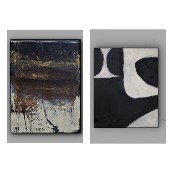 abstrakte Gemälde verschiedenen Größen abstrakte Gemälde verschiedenen Größen