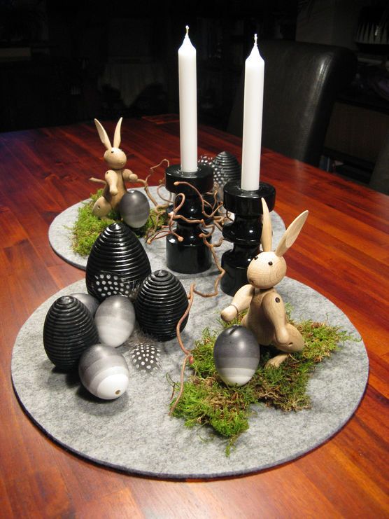 Graue Taucheier an Bojesen-Kaninchen Graue Taucheier an Bojesen-Kaninchen