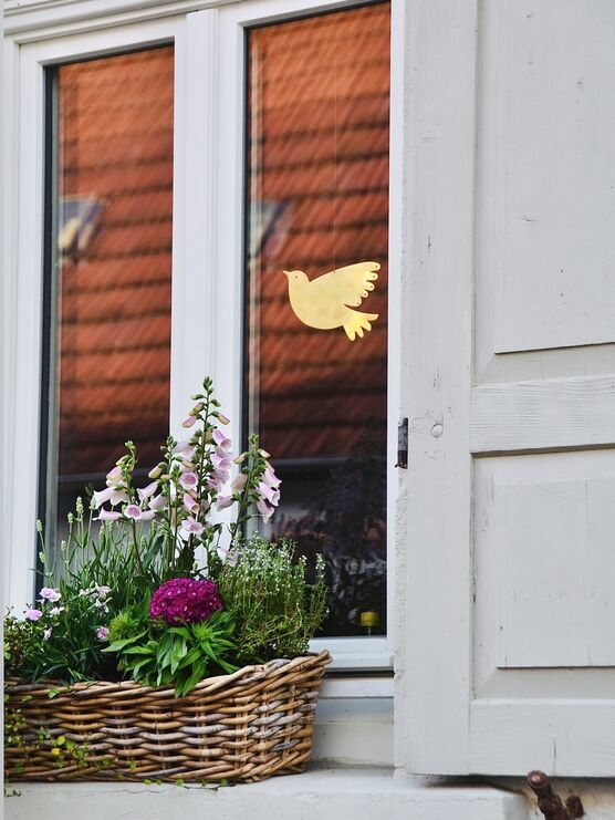 …und auch die Weidenblumenkästen …und auch die Weidenblumenkästen