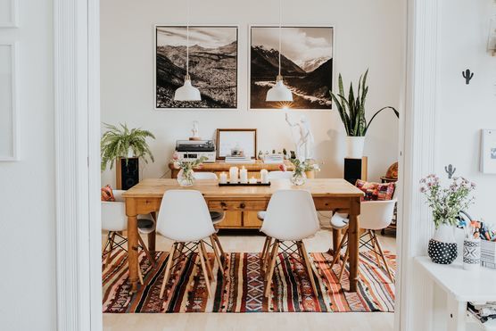 Esszimmer mit Urlaubsbildern aus Südafrika und Neuseeland Esszimmer mit Urlaubsbildern aus Südafrika und Neuseeland