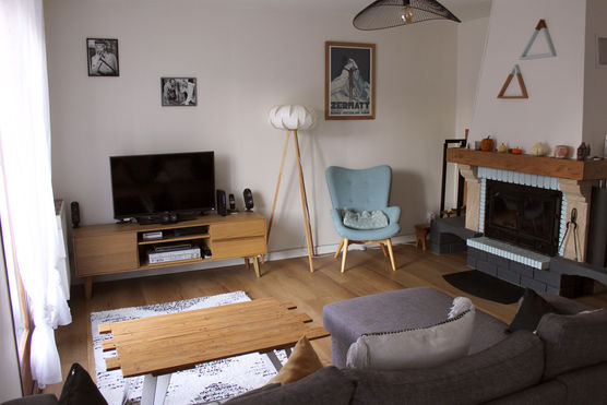 Livingroom with fireplace. The Livingroom with fireplace. The