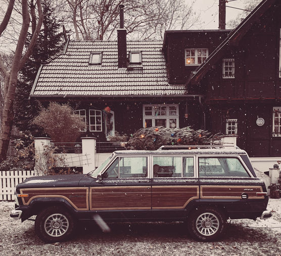 Den Weihnachtsbaum stilgerecht abgeholt. Den Weihnachtsbaum stilgerecht abgeholt.