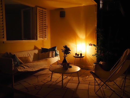 Abendstimmung auf der Terrasse Abendstimmung auf der Terrasse