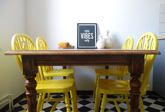 Gelb, gelb, gelb sind alle meine Stühle .. Gelb, gelb, gelb sind alle meine Stühle ..