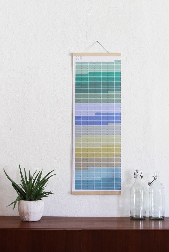 Minimalistischer Wandkalender in wunderschönen Pastellfarben für 2017 Minimalistischer Wandkalender in wunderschönen Pastellfarben für 2017