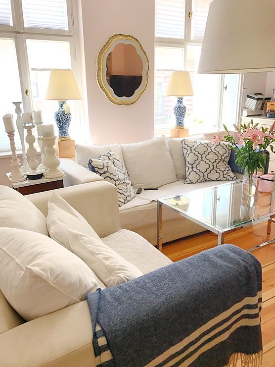 Blau und Rosa im Wohnzimmer Blau und Rosa im Wohnzimmer