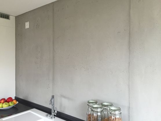 Wand in Betonoptik Wand in Betonoptik