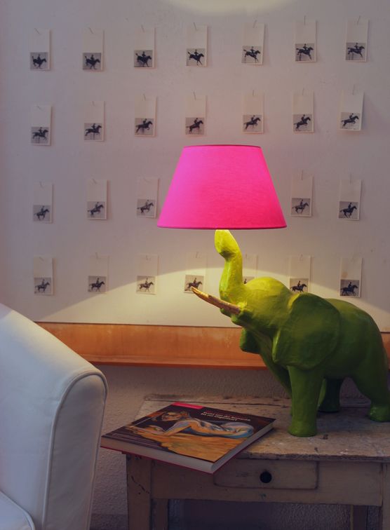 Grün-pinker Lampofant! Grün-pinker Lampofant!