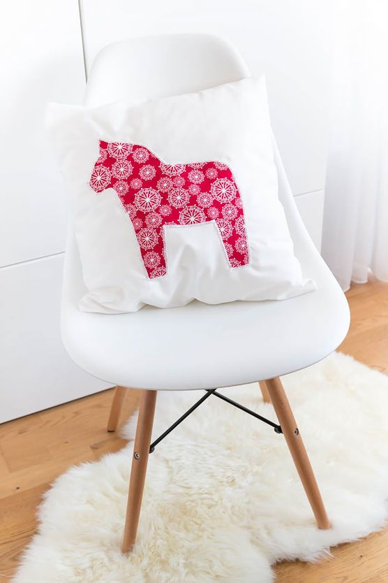 Kissen mit Dalarna Pferd Kissen mit Dalarna Pferd