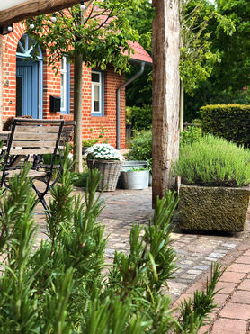 „Das Terrassendach aus alten Holzbalken war die beste Investition überhaupt!“ – Im Garten bei KatinkaA