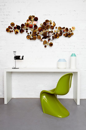 Panton Chair (Sonderedition Vitra) mit Quaderna Konsole