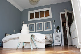 Schlafzimmer aus der Katzenperspektive